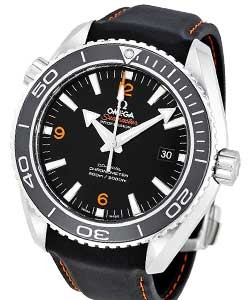 Seamaster Planet Ocean Big Size in Steel with Gray Bezel On Black Rubber Strap with Black Dial