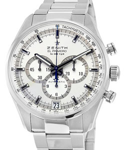 El Primero 36'000 VPH in Steel on Steel Bracelet with Silver Dial