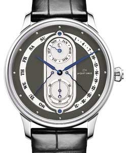 Astrale Perpetuel Calendar in White Gold on Black Crocodile Leather Strap with Slate Dial