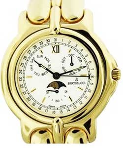 Pulchra Moon Phase Chronograph in Yellow Gold on Yellow Gold Bracelet with White Dial