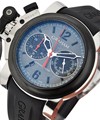 Chronofighter Oversize Mens Automatic in Steel Steel Case with PVD Bezel with Gray Dial