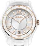 X1 Ladies' in White Ceramic and Rose Gold On Ceramic & Rose Gold Bracelet with Silver Dial