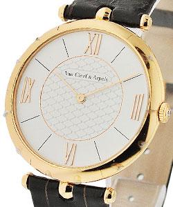 Piere Arpels 42mm in Rose Gold On Black Alligator Strap with White Dial