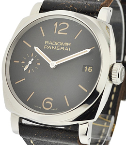 PAM 514 - Radiomir 1940 3 Days in Steel on Brown Leather Strap with Black Dial