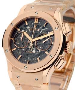 Classic Fusion 45mm Chronograph in Rose Gold on Rose Gold Bracelet with Grey Skeleton Dial