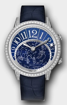 Rendez-vous Celestial - in White Gold with Diamond Bezel on Blue Crocodile Leather Strap with Blue Dial