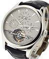 Master Grand Tradition Tourbillon Perpetual Calendar Platinum on Strap with Silver Dial