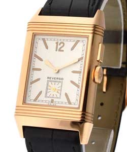 Grande Reverso Ultra Thin Duoface Rose Gold on Strap with Black and Silver Dials
