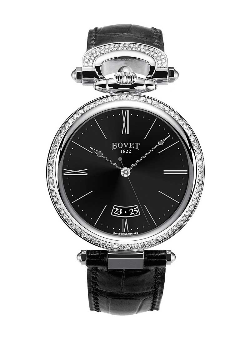 Bovet Chateau de Motiers 40mm Automatic in White Gold with Diamond Bezel