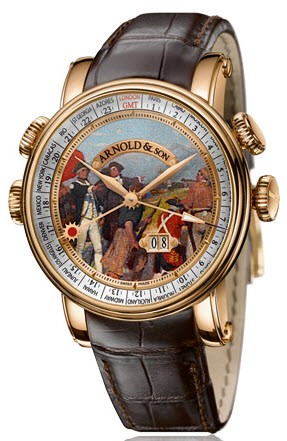Hornet The Landing At Botany Bay Automatic in Rose Gold on Brown Leather Strap with HMS Victory Dial