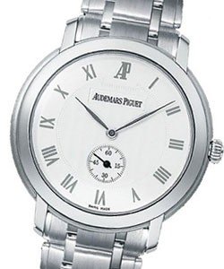 Jules Audemars Small Seconds in White Gold on White Gold Bracelet with White Dial