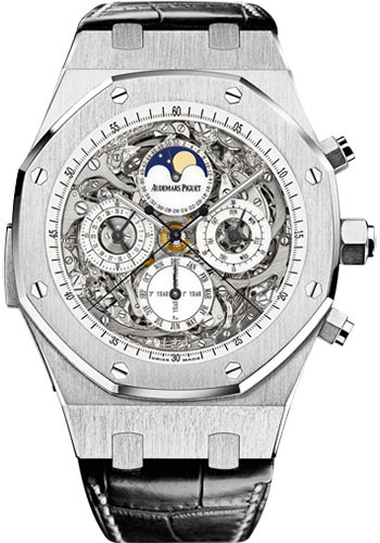 Grande Complication Royal Oak Automatic in Titanium on Black Alligator Leather Strap with Sapphire Dial