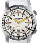 Robusto Classic Buceador Men's Automatic in Steel - Diamond Bezel On White Rubber Strap with White Dial