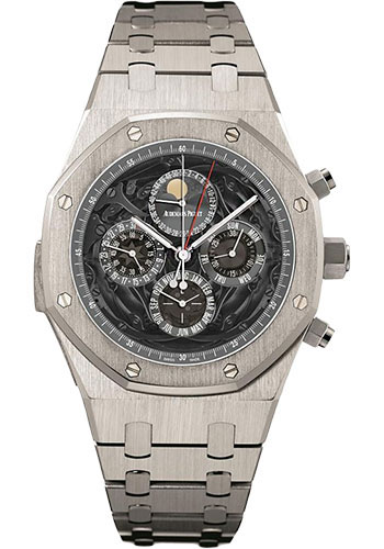 Grande Complication Royal Oak 44mm Automatic in Platinium on Platinum Bracelet with Sapphire Dial
