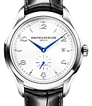Clifton Small Seconds in Steel on Black Leather Strap with Silver Dial