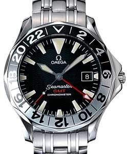 Seamaster 300m GMT men's Automatic in Steel Steel on Bracelet with Black Dial