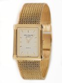 3775/1J Vintage Watch - circa 1985 Yellow Gold on Bracelet with Silver Dial