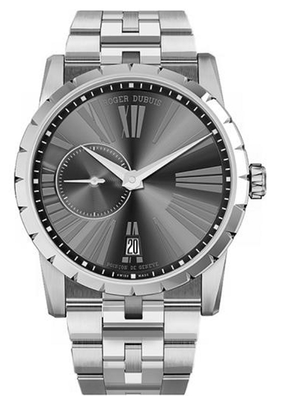Excalibur 42mm Automatic in Steel on Steel  Bracelet with Charcol Grey Dial