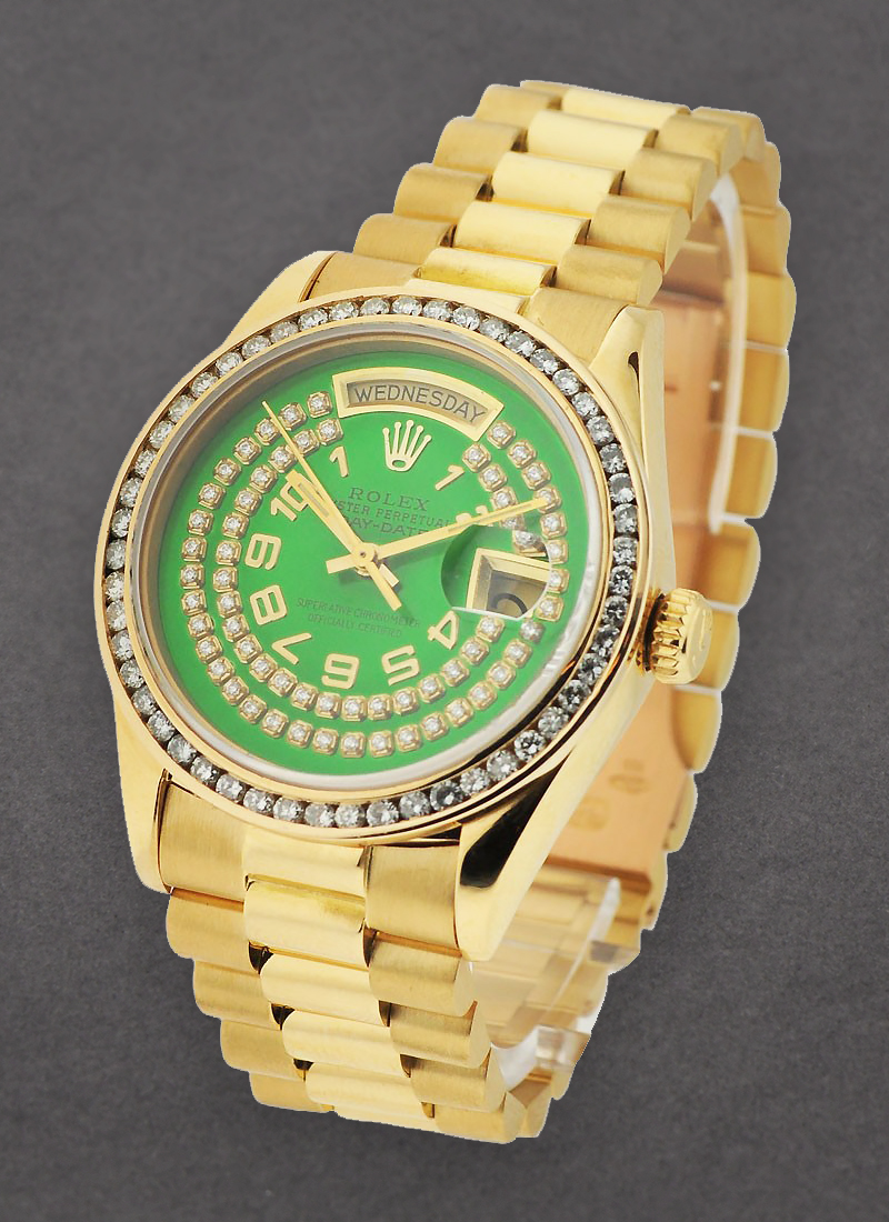 Pre-Owned Rolex President -  36mm - Yellow Gold - Diamond Bezel