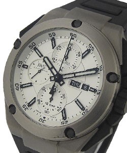 Ingenieur Double Chronograph in Titanium on Black Rubber Strap with Silver Dial