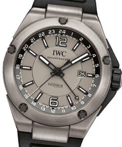 Ingenieur Dual Time 45mm Automatic in Titanium on Black Rubber Strap with Grey Dial