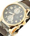 Pilots Chronograph Saint Exupery  Automatic in Rose Gold on Brown Calfskin Leather Strap with Brown Dial