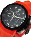 Admirals Cup Challenger Chronograph in Titanium with Black Vulcanized Rubber Bezel  On Orange Rubber Strap with Black Dial - Limited Edition of 120pcs 