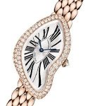 Crash in Rose Gold with Diamond Bezel On Bracelet with Silver Roman Dial
