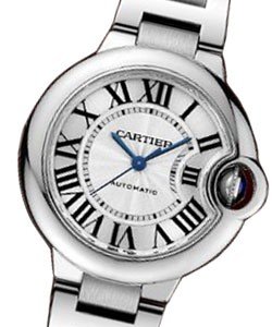 Ballon Bleu de Cartier in Steel on Steel Bracelet with Silver Dial