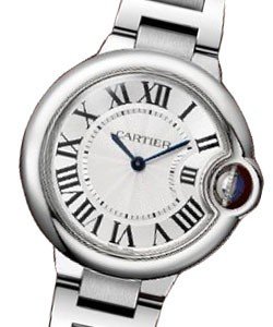 Ballon Bleu de Cartier in Steel on Steel Bracelet with Silver Opaline Dial