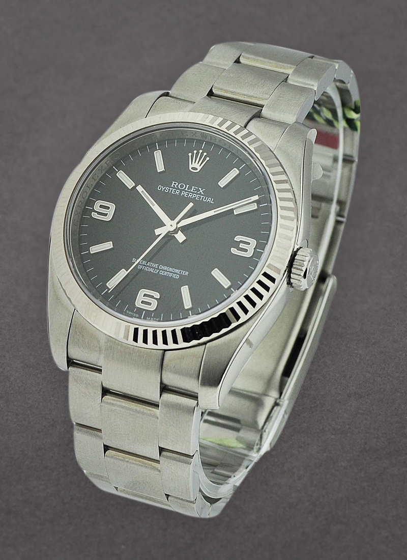 Rolex Unworn Oyster Perpetual 36mm Automatic in Steel with Fluted Bezel