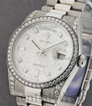 President - DayDate - Diamond Bezel and Lugs White Gold with Silver Jubilee Diamond Dial