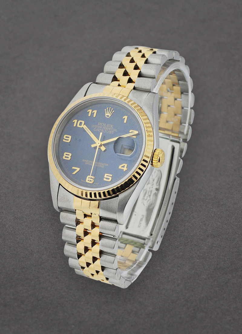 Pre-Owned Rolex 2-Tone Datejust 36mm with Yellow Gold Fluted Bezel 