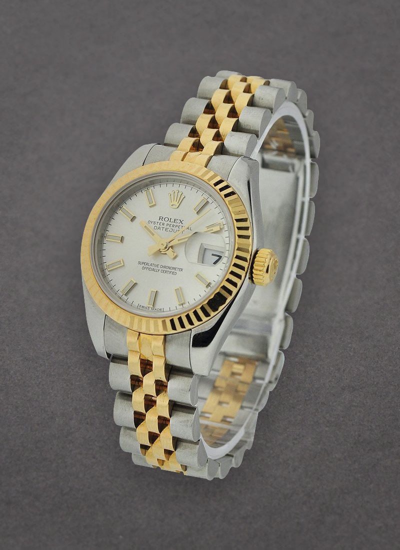 Pre-Owned Rolex Datejust 26mm in Steel with Yellow Gold Fluted Bezel