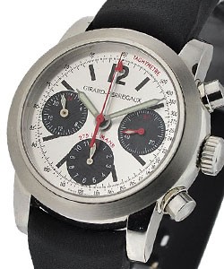 Ferrari 275 Lemans Chronograph 40mm in Stainless Steel on Black Rubber Strap with Silver Dial - Beverly Hills Edition