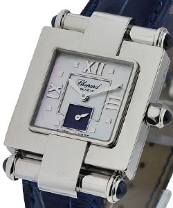 Square Imperiale 21mm White Gold on Strap with Mother of Pearl Dial