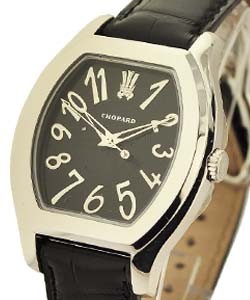 Prince of Wales for Ladies - Limited to 200 pcs White Gold on Strap with Black Dial