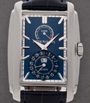 Gondolo Ref 5200G-001 8 Days in White Gold on Blue Alligator Leather Strap with Blue Dial