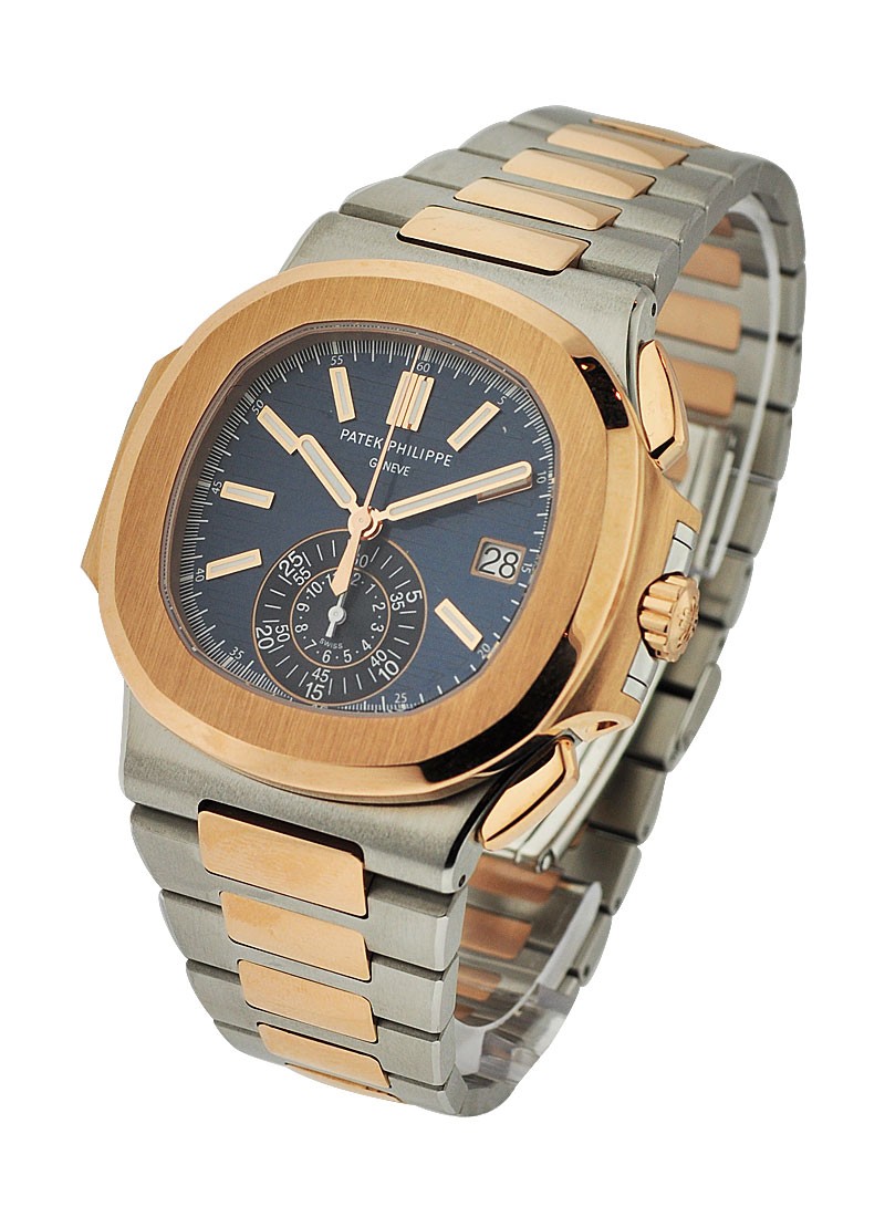 Patek Philippe Nautilus 5980 Chronograph in Steel with Rose Gold Bezel