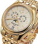 5146/1R Annual Calendar Moon Phase in Rose Gold on Rose Gold  Bracelet with Cream Dial