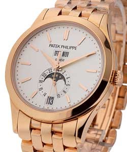 5396 Annual Calendar Rose Gold on Bracelet Silvery Dial