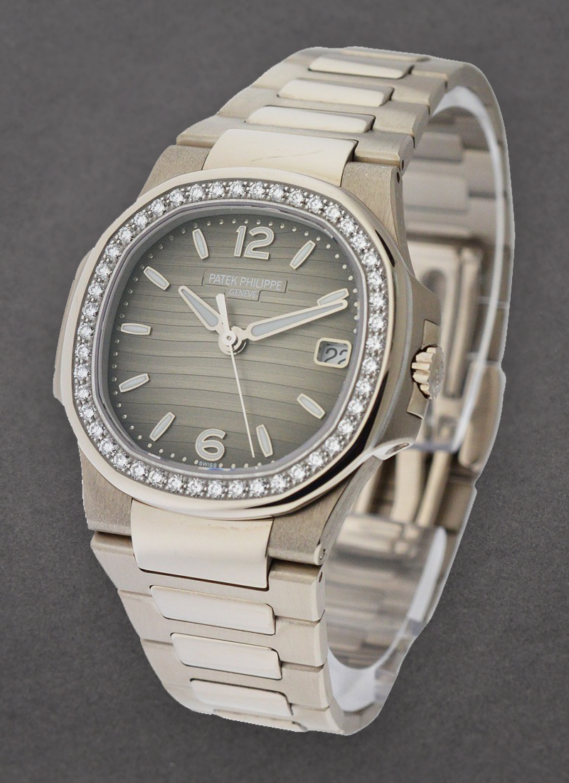 Patek Philippe Nautilus 7010/1G-012 in White Gold with Diamond Bezel