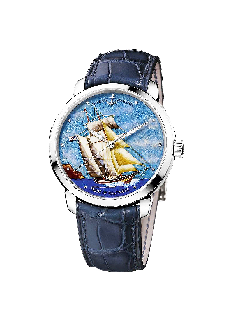 Ulysse Nardin Classico Cloisonne Baltimore - Limited Edition of 30 in White Gold 