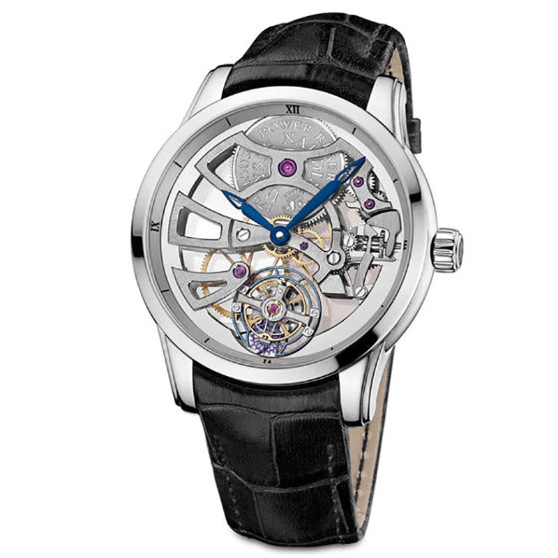 Skeleton Tourbillon - Limited Exclusive Edition to 99 pcs in Platinum on Black Crocodile Leather Strap with Skeleton Dial
