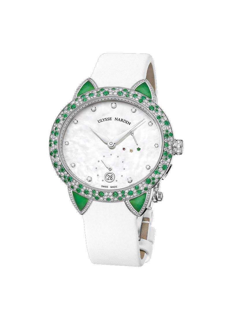 Ulysse Nardin Jade Lady's  in White Gold with Diamond and jade 