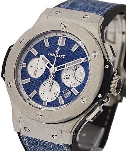 Big Bang Jeans Chronograph - Limited to 250 pcs Steel on Rubber with Blue Jeans Dial