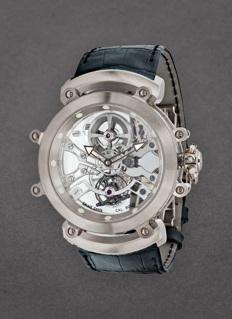 Bvlgari Gerald Genta Tourbillon Saphir in White Gold - Limited to 25 Pieces