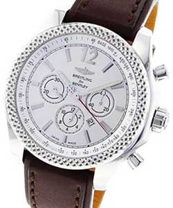 Bentley Barnato 42mm Steel on Leather Strap with Silver Dial