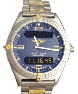 Aerospace Multifunction 2-Tone in Titanium and Yellow Gold on Titanium and Yellow Gold Bracelet with Charcoal Grey Dial
