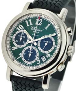 Mille Miglia Automatic Chronograph Steel on Dunlop Rubber Tire with Green Dial